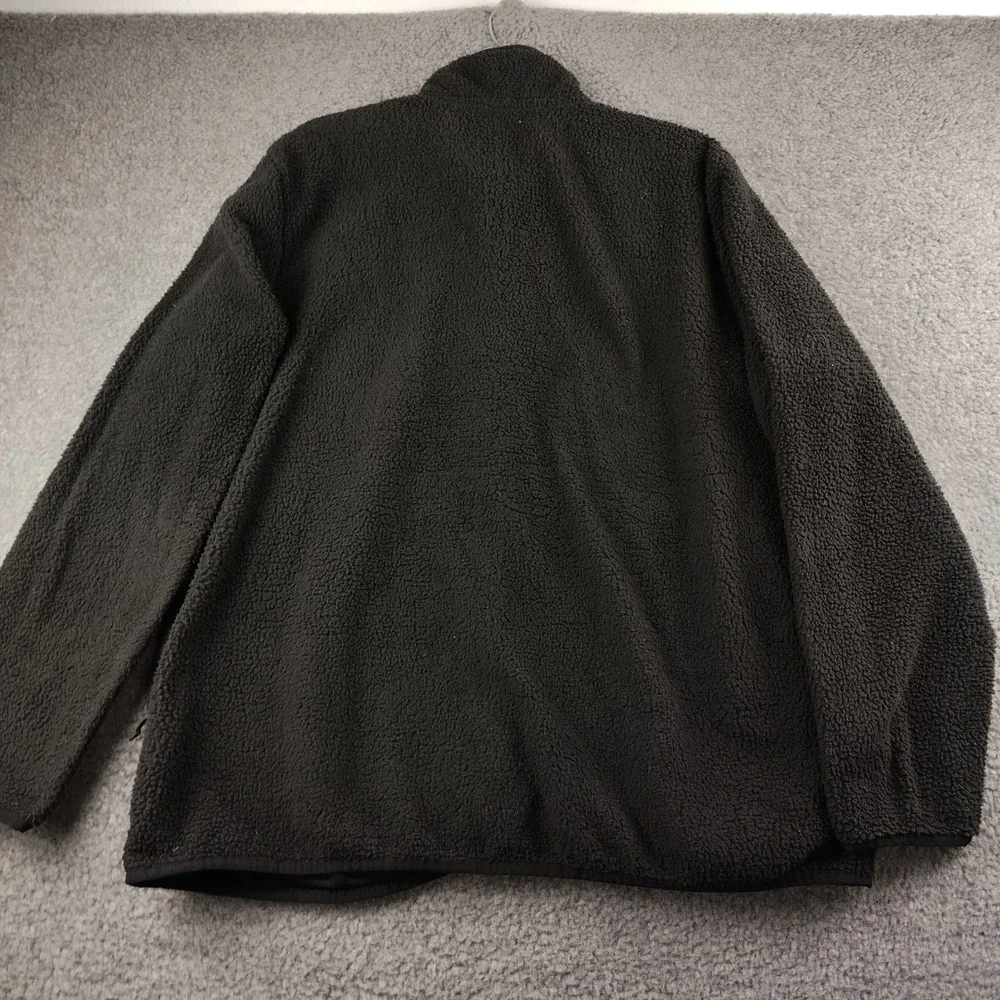 The North Face Dunraven Sherpa Fleece Jacket Mens XXL Full Zip Black